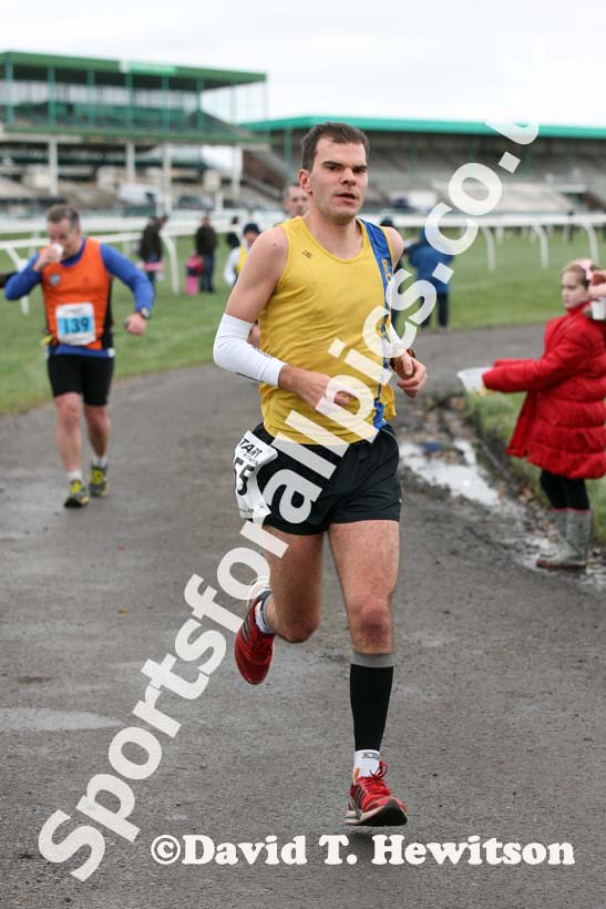Jon Sharkey (Bournemouth)) winning the Newcastle Racecourse 50k, Newcastle Racecourse, Gosforth, Newcastle. Photo: David T. Hewitson/Sports for All Pics